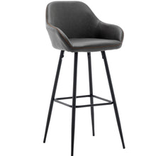 BTExpert Counter Height Barstools 29 inch Bucket Upholstered Dark Gray Accent Dining Bar Chair