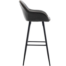 BTExpert Counter Height Barstools 29 inch Bucket Upholstered Dark Gray Accent Dining Bar Chair