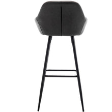 BTExpert Counter Height Barstools 29 inch Bucket Upholstered Dark Gray Accent Dining Bar Chair