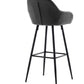 BTExpert Counter Height Barstools 29 inch Bucket Upholstered Dark Gray Accent Dining Bar Chair
