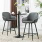 BTExpert Two new Counter Height Barstools 29 inch Bucket Upholstered Dark Gray Accent Dining Bar Chair - Set of 2