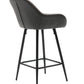 BTExpert Counter Height Barstools 25 inch Bucket Upholstered Dark Gray Accent Dining Bar One Chair