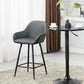 BTExpert Counter Height Barstools 25 inch Bucket Upholstered Dark Gray Accent Dining Bar One Chair