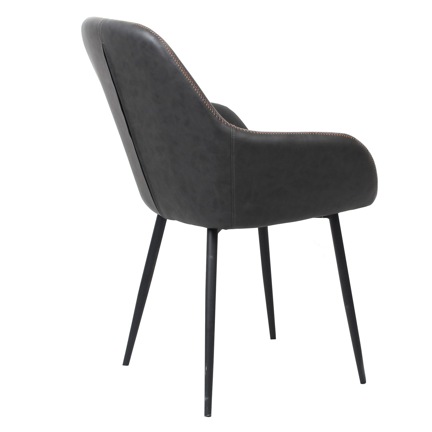 BTExpert Bucket Upholstered Dark Gray Accent Chair