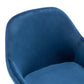 BTExpert Blue Velvet Bucket Upholstered 24" Counter Height Barstools - Set of 2
