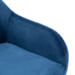 BTExpert Blue Velvet Bucket Upholstered 24" Counter Height Barstools - Set of 2