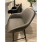 BTExpert Two NEW 25" Counter Height Bucket Upholstered Dark Gray Dining Barstools - Set of 2
