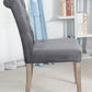 BTExpert GREY upholstery dining Chair velvet tufted Camran High Back Velvet Charcoal Tufted