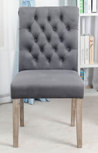 BTExpert GREY upholstery dining Chair velvet tufted Camran High Back Velvet Charcoal Tufted