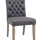 BTExpert GREY upholstery dining Chair velvet tufted Camran High Back Velvet Charcoal Tufted