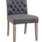 BTExpert GREY upholstery dining Chair velvet tufted Camran High Back Velvet Charcoal Tufted