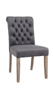 BTExpert GREY upholstery dining Chair velvet tufted Camran High Back Velvet Charcoal Tufted