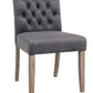 BTExpert GREY upholstery dining Chair velvet tufted Camran High Back Velvet Charcoal Tufted