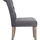 BTExpert GREY upholstery dining Chair velvet tufted Camran High Back Velvet Charcoal Tufted