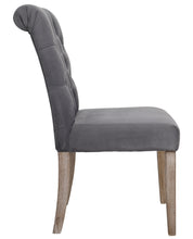 BTExpert GREY upholstery dining Chair velvet tufted Camran High Back Velvet Charcoal Tufted