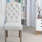 BTExpert French High Back Tufted Upholstered Dining Chair