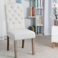 BTExpert French High Back Tufted Upholstered Dining Chair