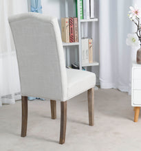 BTExpert French High Back Tufted Upholstered Dining Chair