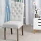BTExpert French High Back Tufted Upholstered Dining Chair