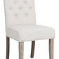 BTExpert French High Back Tufted Upholstered Dining Chair