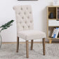 BTExpert High Back Tufted Parsons Upholstered Dining Room Chair ide Solid Wood Accent