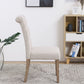 BTExpert High Back Tufted Parsons Upholstered Dining Room Chair ide Solid Wood Accent