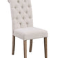 BTExpert High Back Tufted Parsons Upholstered Dining Room Chair ide Solid Wood Accent