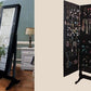 Premium Black Cheval Mirror Jewelry Cabinet Armoire Box Stand Organizer Case