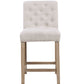 BTExpert Wooden Linen Tufted Counter 26" Bar Stool Chair , Accent Nail Trim Barstool ONE