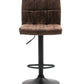BTExpert Adjustable Industrial Metal upholstered Swivel   Brown Rustic Dining Barstool Chair , Back