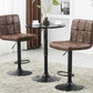 BTExpert Adjustable Industrial Metal upholstered Swivel   Brown Rustic Dining Barstool Chair , Back