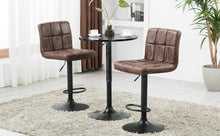 BTExpert Adjustable Industrial Metal upholstered Swivel   Brown Rustic Dining Barstool Chair , Back