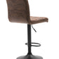 BTExpert Adjustable Industrial Metal upholstered Swivel   Brown Rustic Dining Barstool Chair , Back