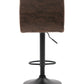 BTExpert Adjustable Industrial Metal upholstered Swivel   Brown Rustic Dining Barstool Chair , Back