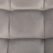 BTEXPERT Adjustable Industrial Metal Upholstered Swivel Gray Velvet Dining Barstool With Back For Kitchen Island, For Dining Room and Bar, Set of 2