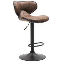 BTExpert Adjustable Metal upholstered Swivel   Brown Kitchen Dining Bar Counter Stool Chair barstools