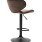BTExpert Adjustable Metal upholstered Swivel   Brown Kitchen Dining Bar Counter Stool Chair barstools