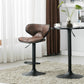 BTExpert Adjustable Metal upholstered Swivel   Brown Kitchen Dining Bar Counter Stool Chair barstools