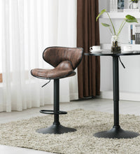 BTExpert Adjustable Metal upholstered Swivel   Brown Kitchen Dining Bar Counter Stool Chair barstools