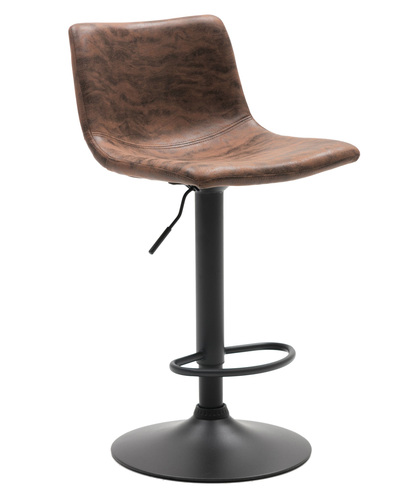 BTExpertAdjustable Metal upholstered Swivel Brown Kitchen Dining Bar Counter Stool Chair , Back
