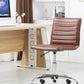 BTExpert Ergonomic Mid-Back PU Leather Swivel Manager Task Chair, Ribbed Design