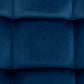 BTExpert Adjustable Swivel Blue Velvet Industrial Barstool Chairs - Set of 2