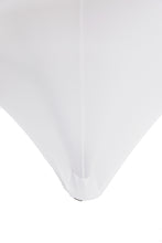 Kitchen Stretchable White Tablecloth, Stretch/Fitted Table Covers 6 Feet Indoor Outdoor Folding Table, Rectangular Spandex Cloths