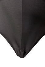 Kitchen Stretchable Black Tablecloth, Stretch/Fitted Table Covers 6 Feet Folding Table Rectangular Spandex Cloths for Wedding Party