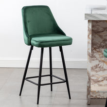 BTExpert Faiza Velvet Geen Upholstered Modern  Barstool Stool Bar Chair -One