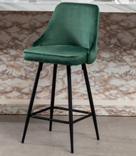 BTExpert Faiza Velvet Geen Upholstered Modern  Barstool Stool Bar Chair -One