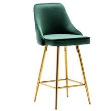 BTExpert Barstools Green Rahima Tufted Upholstered Modern Stool Bar Chair -One