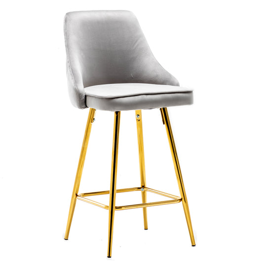 Shagufta Tufted Upholstered Modern Premium Stool Bar Chairs - Set of 2