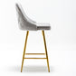 Shagufta Tufted Upholstered Modern Premium Stool Bar Chairs - Set of 2