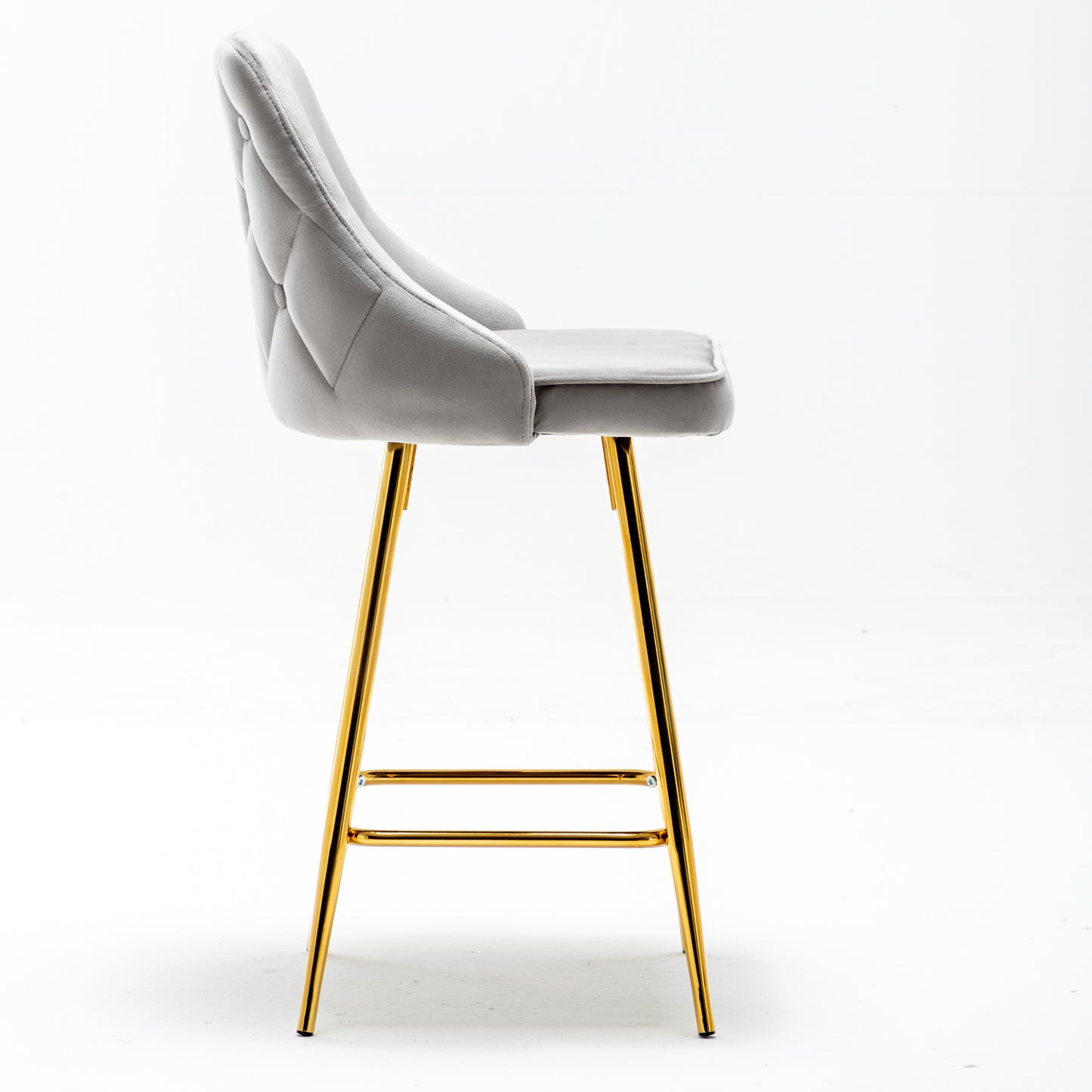 Shagufta Tufted Upholstered Modern Premium Stool Bar Chairs - Set of 2